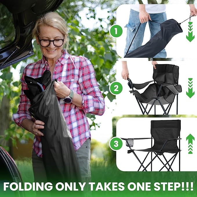 ECOTREK Lightweight Folding Camping Chair with Cup Holder ECOTREK