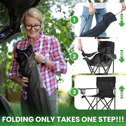 ECOTREK Lightweight Folding Camping Chair with Cup Holder ECOTREK