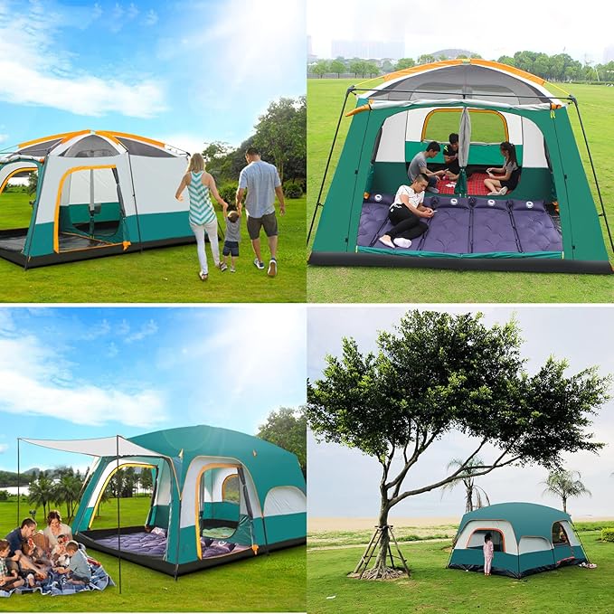 Clearance!!! Family Outdoor Camping Tent – Double Layer, Family Cabin Tent ECOTREK