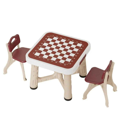 Kids’ Play & Activity Table Set – Table + 4 Chairs | Game Board and Storage
