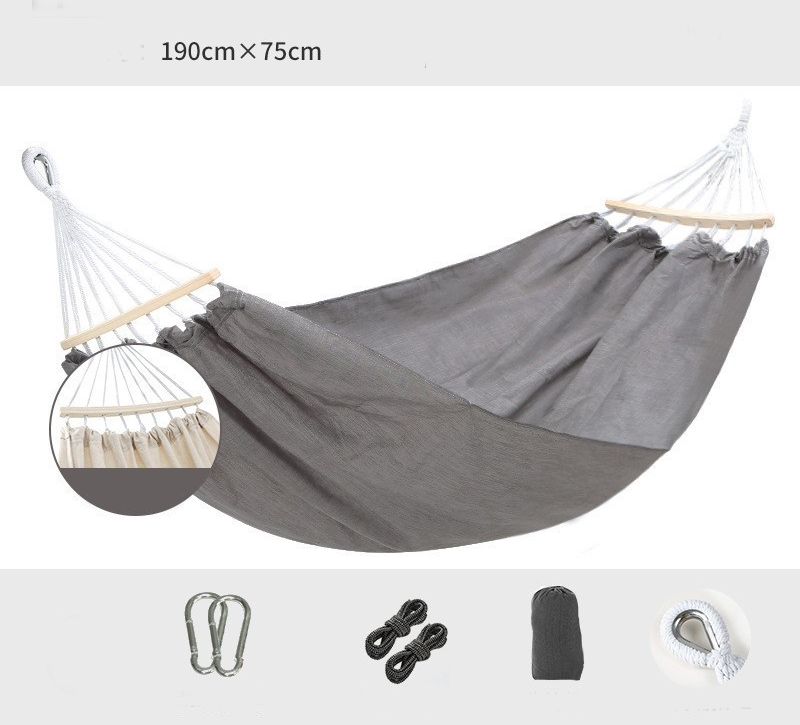 ECOTREK reinforced anti-tip hammock THTF5016 showing sturdy fabric, reinforced edges, and secure attachment points for safety.