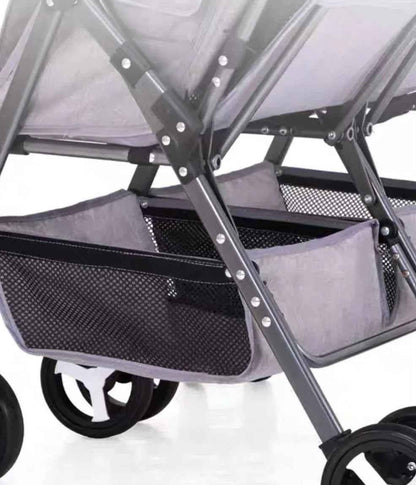 Black 2-Way Folding Compact Double / Twin Stroller + Rain Cover