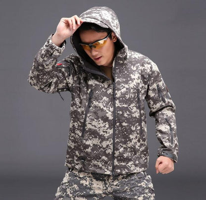 TAD Softshell Outdoor Jacket, Waterproof 3-in-1 Camouflage