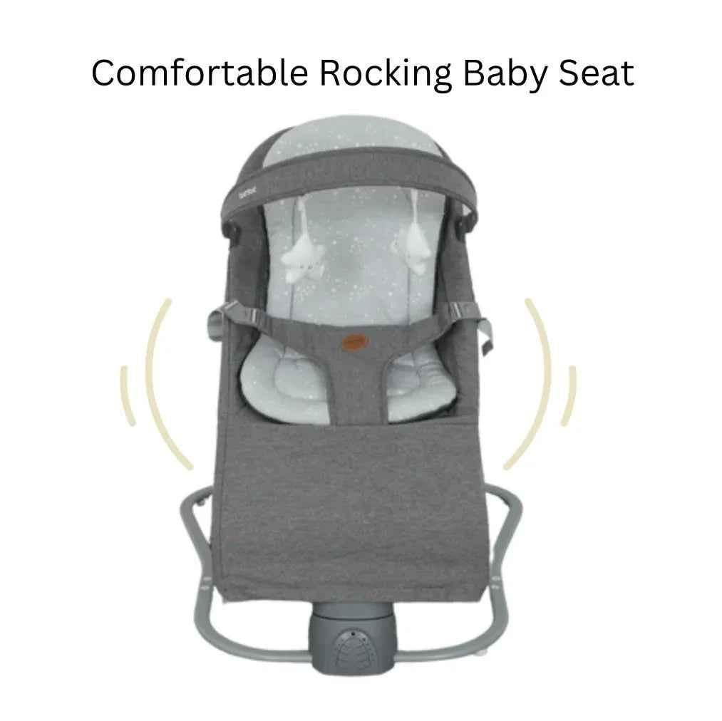 The Muve Electric Rocker Swinging Bouncer with Melodies and Recline