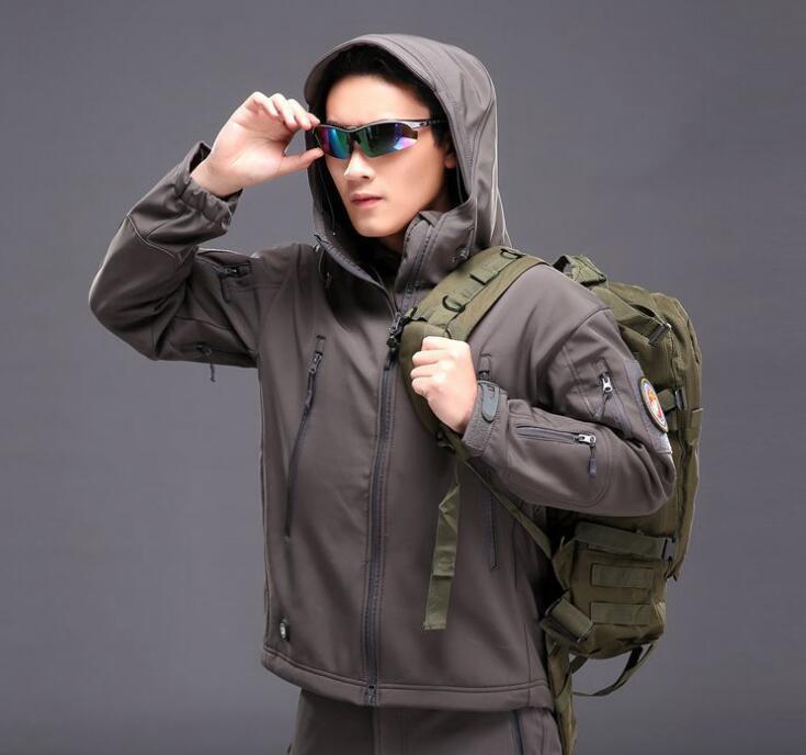 Men's Tactical Softshell Jacket — Waterproof Windproof Fleece Lined | Outdoor & Hiking