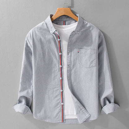 British Style Long Sleeve Cotton Blend Shirt