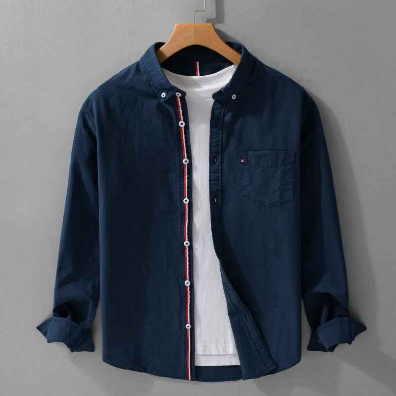 British Style Long Sleeve Cotton Blend Shirt