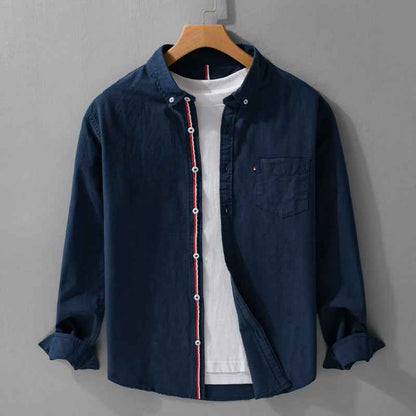 British Style Long Sleeve Cotton Blend Shirt