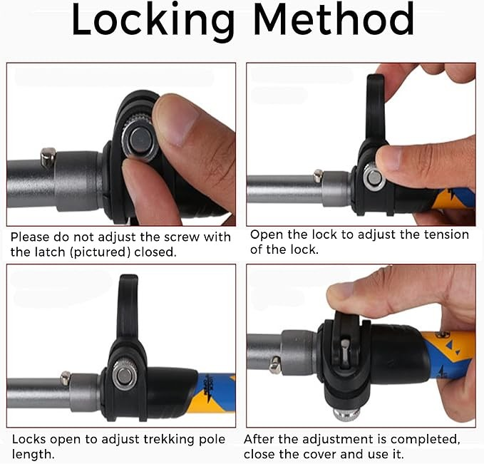 7075 Aluminium Trekking Poles with Quick Lock System ECOTREK