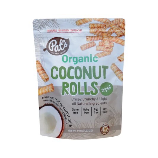 Organic Coconut Rolls (Original) 140g livelifestore.co.nz
