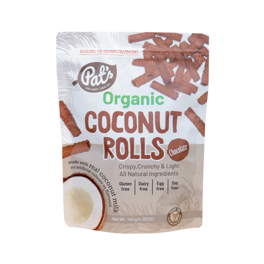 Organic Coconut Rolls (Chocolate) 140g livelifestore.co.nz