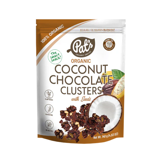 Organic Coconut Chocolate Clusters with Seeds  140g livelifestore.co.nz