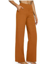 Casual high-waisted straight leg pants