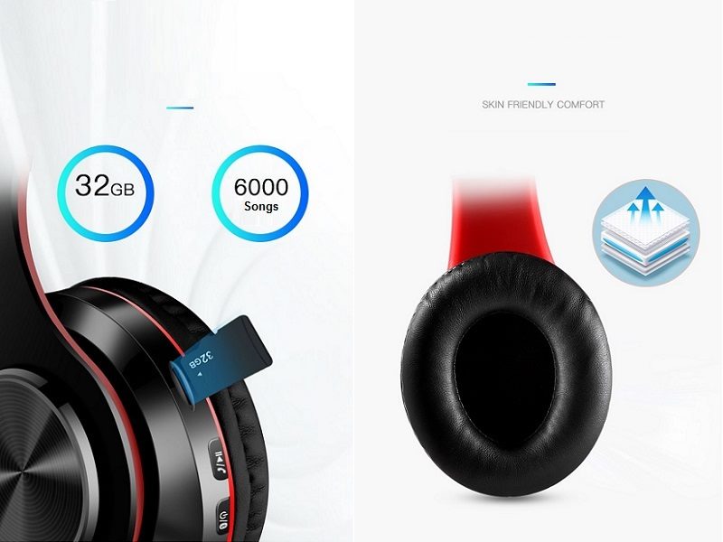 WHITE- Wireless bluetooth Headset Headphones Foldable Stereo Earphones LED Super dealonline.co.nz