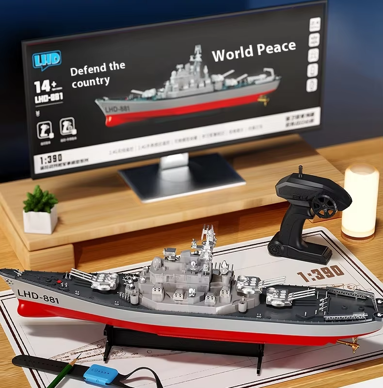 60cm Large RC Battleship 1:390 2.4G Gift Toy for Kids and Adults dealonline.co.nz
