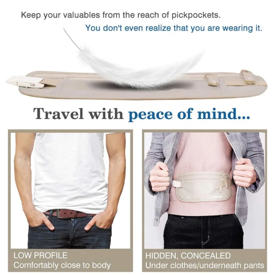 Black 9eight5 travel waist bag with adjustable strap and multiple compartments for convenient storage.