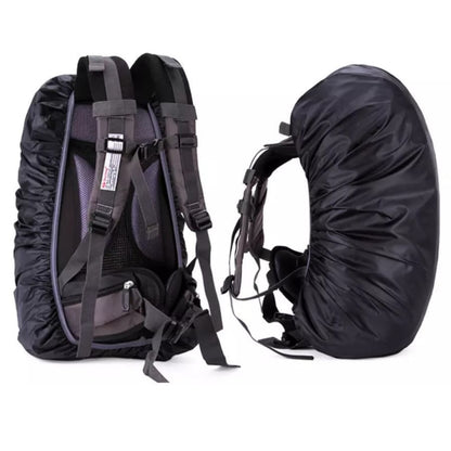 Black waterproof backpack cover for 9eight5 backpack, protects 35L backpack from rain and moisture.