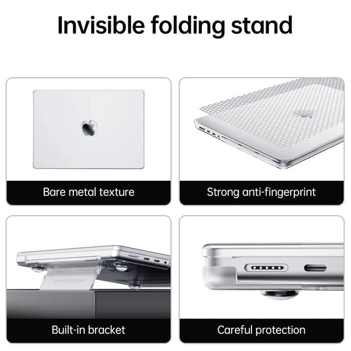 Black protective cover for MacBook Pro 13 with M1 or M2 chip, made by 9eight5, shown on a MacBook Pro 13 laptop.
