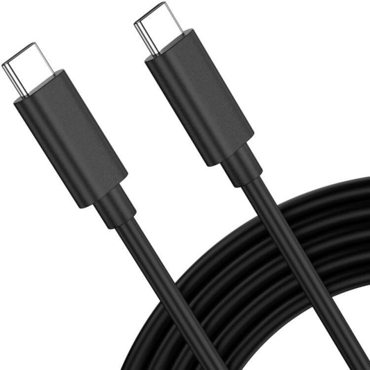Black 1m USB-C to USB-C charger cable for Asus phones by 9eight5, showing a flexible cable with USB-C connectors at both ends.