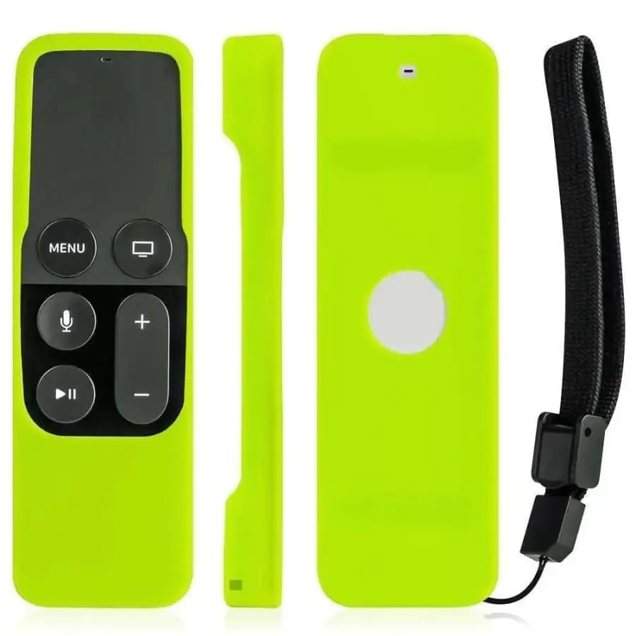 Black 9eight5 remote cover for Apple TV 4th Gen remote, electronic accessories designed for protection and style.