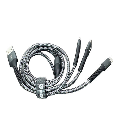 9eight5 Maxguard 1.2M M+C+L cable for electronics, showing a black 1.2-meter multi-connection cable with connector ends.