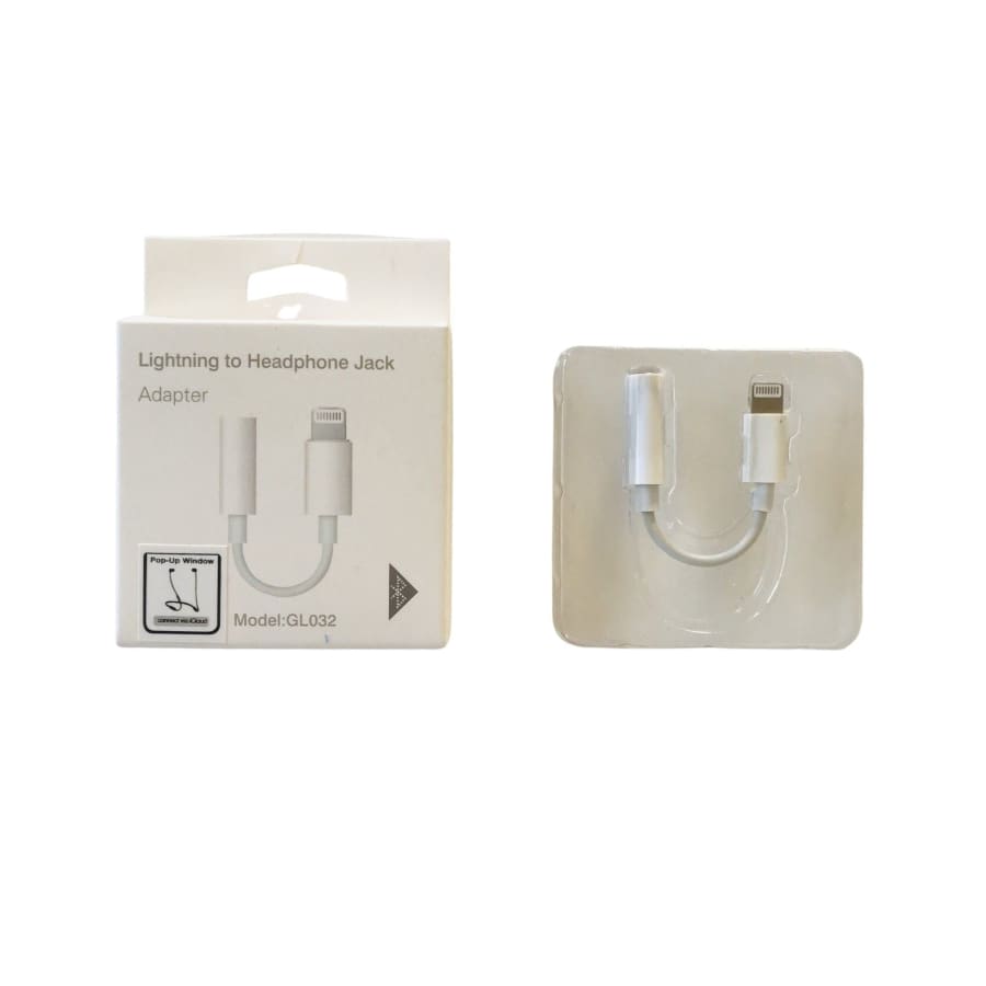 9eight5 Lightning to headphone jack adapter for electronics devices, compact and easy to connect audio accessories.