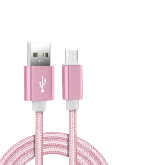 Pink 1-meter charger cable for iPhone and iPad by 9eight5, featuring durable electronics accessories for fast charging.