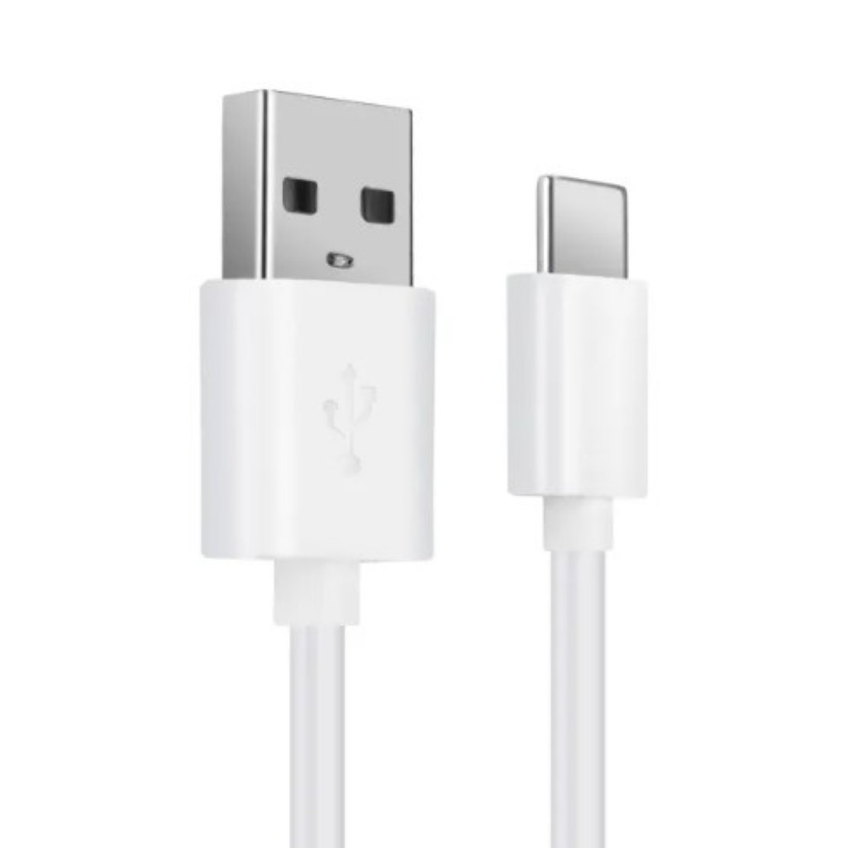 White 1m USB-A to USB-C charger cable for Motorola phones by 9eight5, designed for fast and reliable charging and data transfer.