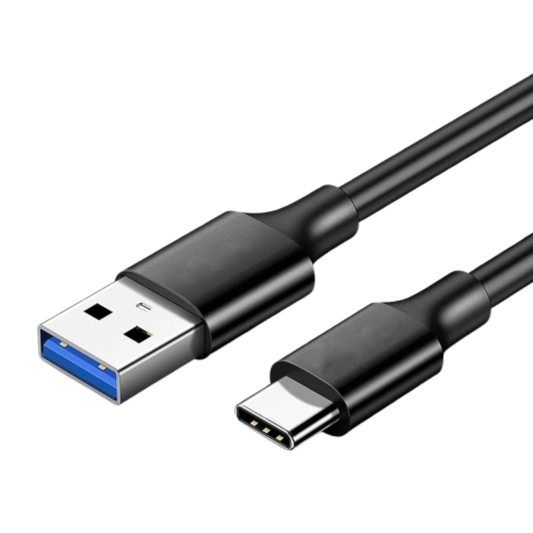 Black 9eight5 USB-A to USB-C charger cable for Oppo phones, 1 meter long, designed for fast charging and data transfer.