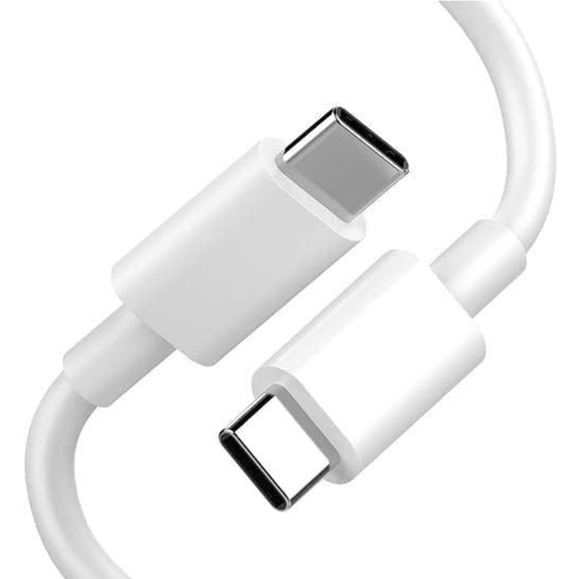 White 1m USB-C to USB-C charger cable for Oppo phones by 9eight5, durable electronic accessory for fast charging and data transfer.