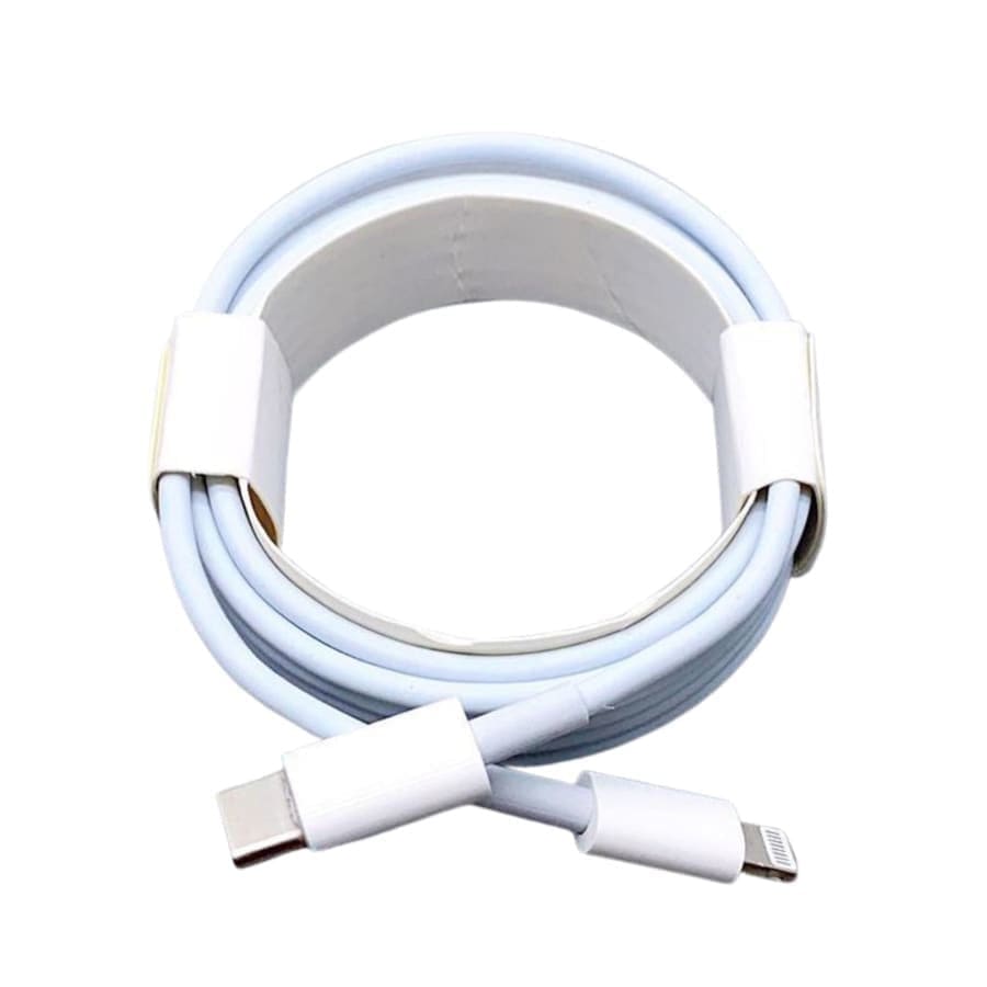 9eight5 Type-C to Lightning cable (1m) with wall plug for NZ/AUS, durable electronics accessory for charging and data transfer.