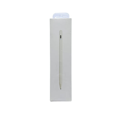 White 9eight5 universal tablet pencil, electronic accessory for stylus input on tablets, shown on a plain background.