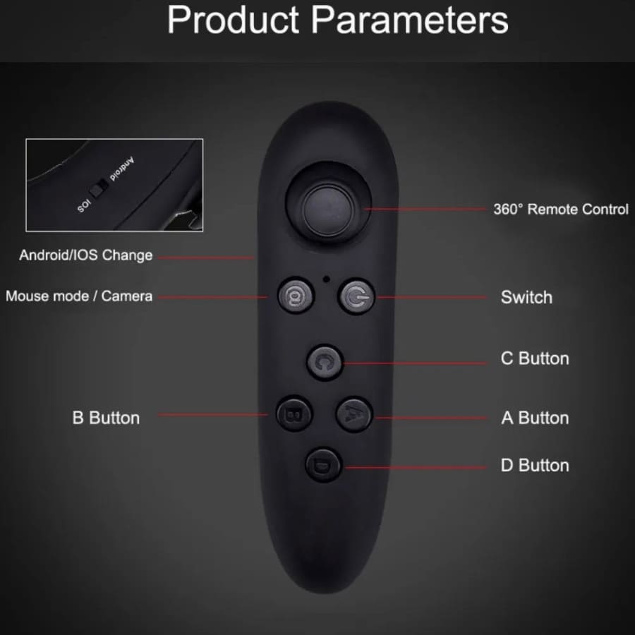 9eight5 VR goggles with remote control, electronic accessories for immersive virtual reality gaming and entertainment.