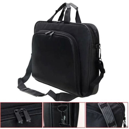 Nylon 17-inch laptop bag from 9eight5 with padded compartments and adjustable strap for secure carry.