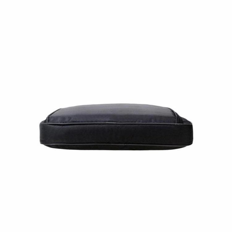 Nylon 17-inch laptop bag from 9eight5 with padded compartments and sleek black design for safe and stylish carrying.