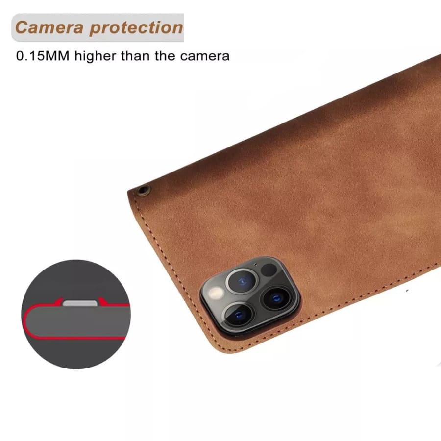 Black 9eight5 phone case for iPhone 14 Plus (6.7”) with three color options, showcasing slim protective design.