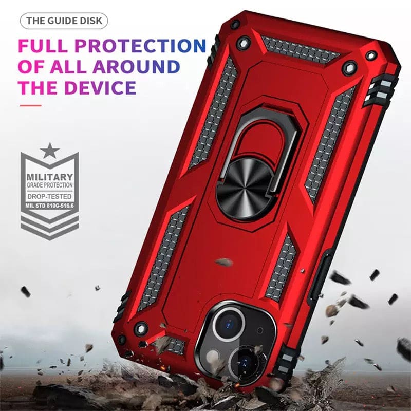 Black Rugged Case for iPhone 14 Plus by 9eight5 showing durable protective design for 6.7-inch iPhone model.