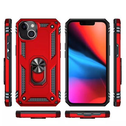 Black Rugged Case for iPhone 14 Pro (6.1-inch) by 9eight5, featuring a durable design with textured grip and reinforced corners.