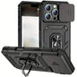 Black 9eight5 rugged armor case for iPhone 16 Pro Max 6.7-inch, designed for durable protection and sleek style.