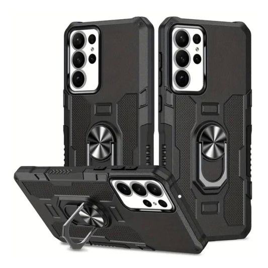 Black Samsung Galaxy S23 Ultra phone case by 9eight5, with a sleek design and available in three colors.