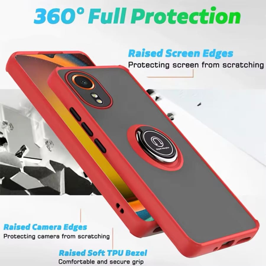Black Samsung Galaxy Xcover 7 phone case by 9eight5, durable and slim protective cover with three color options.