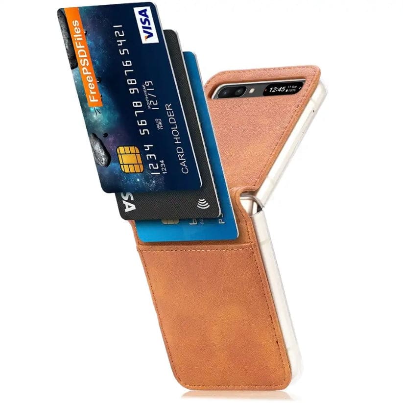 Black 9eight5 phone case for Samsung Galaxy Z Flip 2 and Z Flip 1, showcasing a sleek protective cover with six color options.