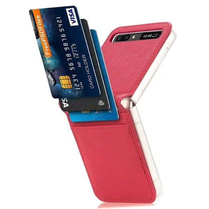 Black 9eight5 phone case for Samsung Galaxy Z Flip 2 and Z Flip 1, shown on a smartphone with a sleek design.