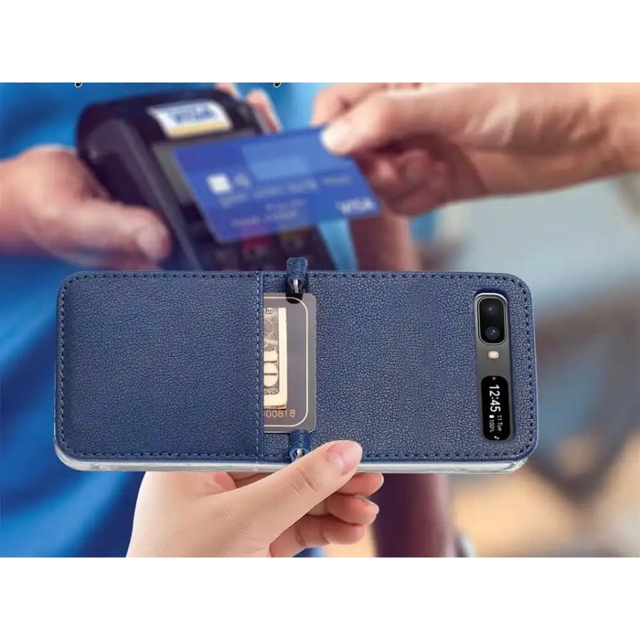 Black 9eight5 phone case for Samsung Galaxy Z Flip 2 and Z Flip 1, showcasing a sleek protective design with available color options.