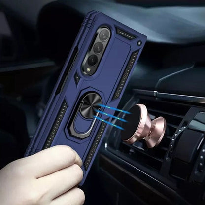 Black rugged hard case for Samsung Galaxy Z Fold 3 by 9eight5, available in four colors, showing the protective phone cover.