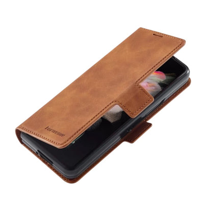 Black 9eight5 phone wallet case for Samsung Galaxy Z Fold 4, available in four colors, provides stylish protection for the device.