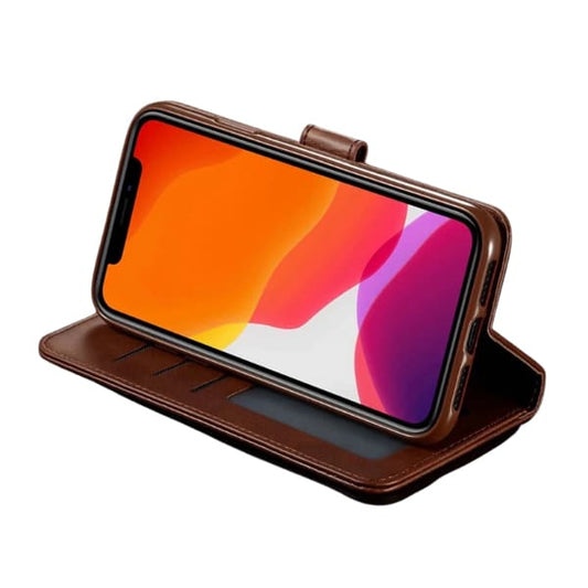 Brown flip case for iPhone 11 by 9eight5, featuring a stylish design and available in five colors.