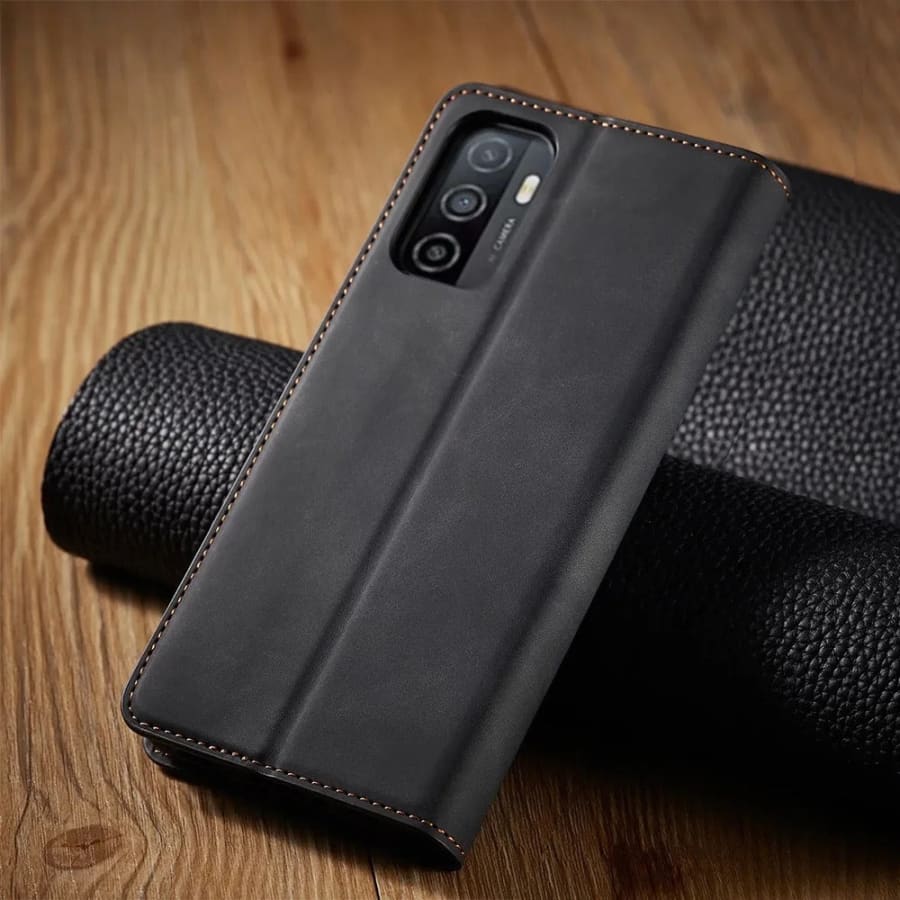 Brown 9eight5 phone case for Samsung Galaxy S23 Plus, available in four colors, with textured design and precise cutouts.