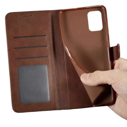 9eight5 flip case for iPhone 12 Pro Max 6.7-inch, showing protective leather cover with card slots and magnetic closure.