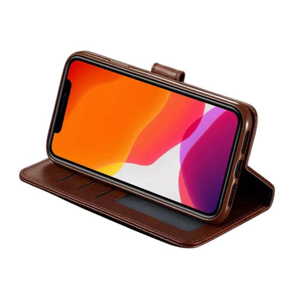 Leather flip case for iPhone 13 Pro Max by 9eight5, featuring a sleek design and precise cutouts for buttons and camera.